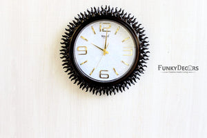 Funkytradition Royal Designer Big Sun Shaped Wall Clock Watch Decor For Home Office And Gifts 45 Cm