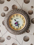 FunkyDecors Royal Designer Pearl Silver Grey Wall Clock Watch Decor For Home Office And Gifts 43
