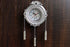 FunkyDecors Royal Designer Silver Plated White Premium String Hanging Wall Clock For Home Office