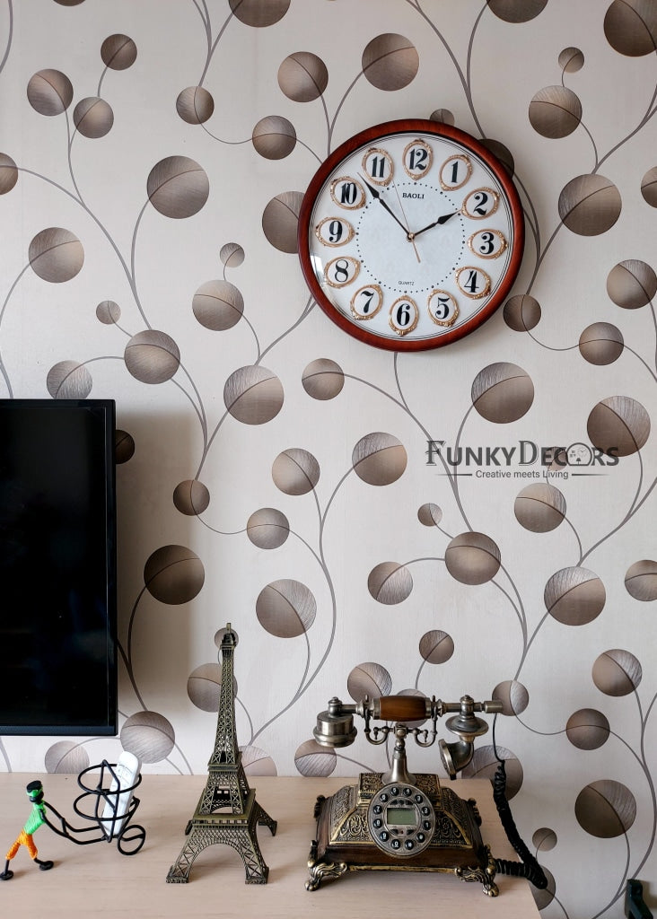 FunkyDecors Royal Designer Wall Clock Watch Decor For Home Office And Gifts 38 Cm Tall Clocks