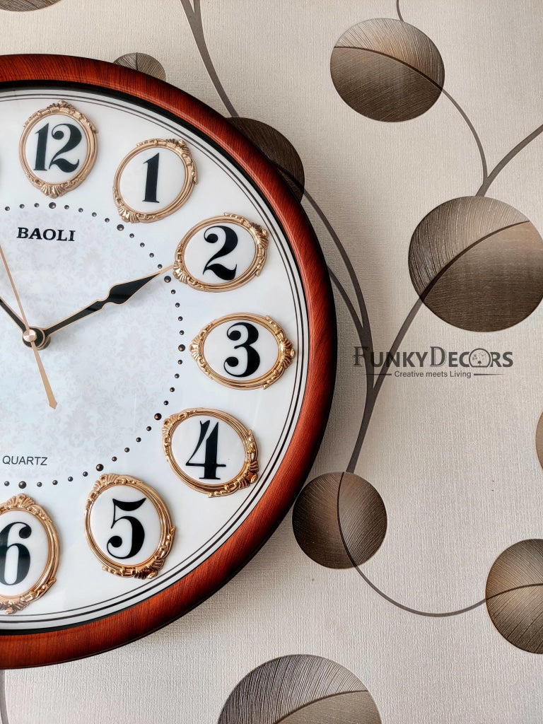 FunkyDecors Royal Designer Wall Clock Watch Decor For Home Office And Gifts 38 Cm Tall Clocks