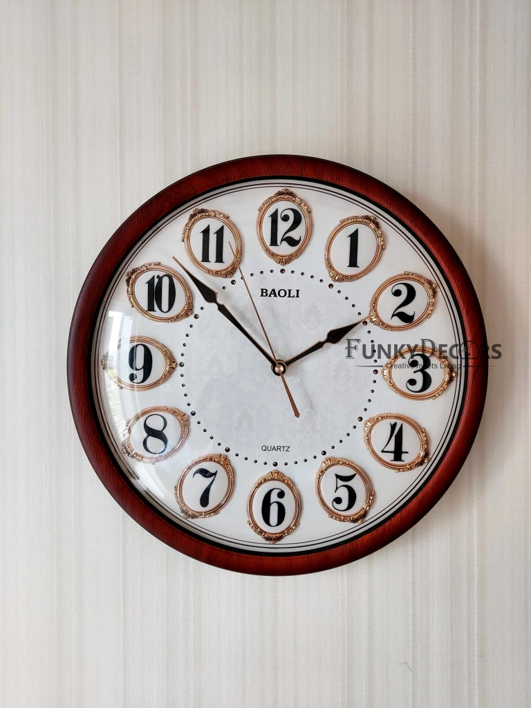 FunkyDecors Royal Designer Wall Clock Watch Decor For Home Office And Gifts 38 Cm Tall Clocks