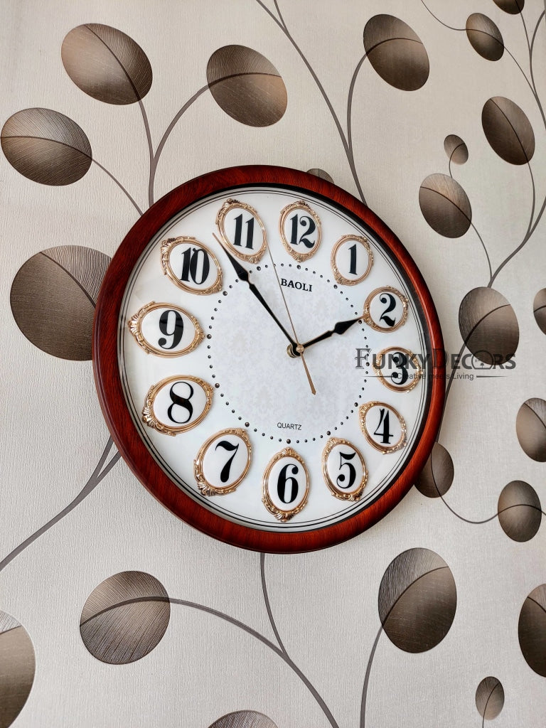 FunkyDecors Royal Designer Wall Clock Watch Decor For Home Office And Gifts 38 Cm Tall Clocks