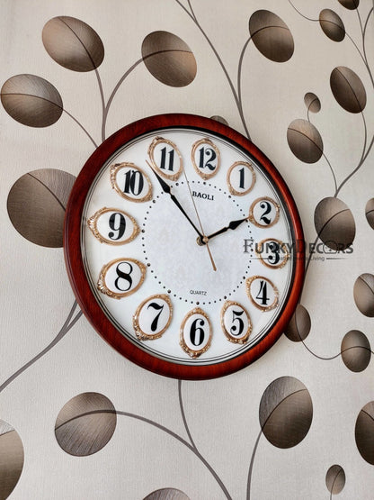Funkytradition Royal Designer Wall Clock Watch Decor For Home Office And Gifts 38 Cm Tall Clocks