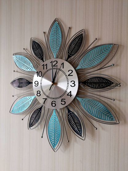 Funkytradition Royal Multicolor 3D Flower Wall Clock For Home Office Decor And Gifts 65 Cm Tall