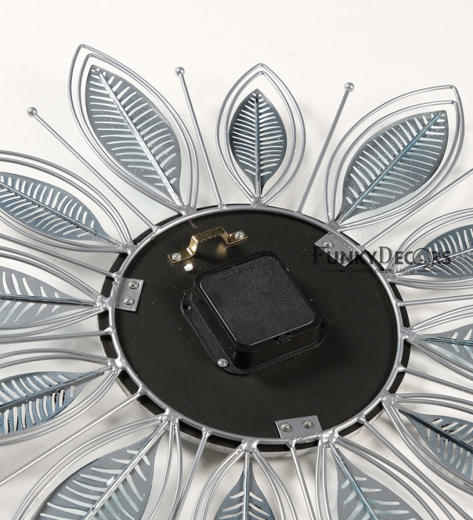 Funkytradition Royal Multicolor 3D Flower Wall Clock For Home Office Decor And Gifts 65 Cm Tall