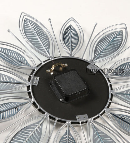 Funkytradition Royal Multicolor 3D Flower Wall Clock For Home Office Decor And Gifts 65 Cm Tall