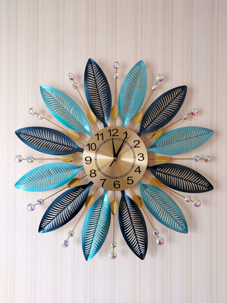 FunkyDecors Royal Multicolor 3D Flower Wall Clock For Home Office Decor And Gifts 65 Cm Tall
