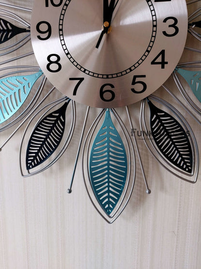 Funkytradition Royal Multicolor 3D Flower Wall Clock For Home Office Decor And Gifts 65 Cm Tall
