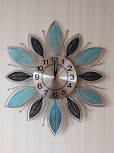 Load image into Gallery viewer, Funkytradition Royal Multicolor 3D Flower Wall Clock For Home Office Decor And Gifts 65 Cm Tall
