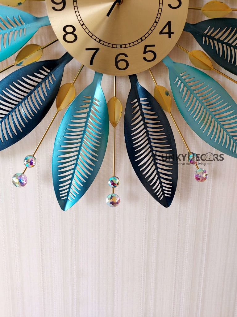 Funkytradition Royal Multicolor 3D Flower Wall Clock For Home Office Decor And Gifts 65 Cm Tall