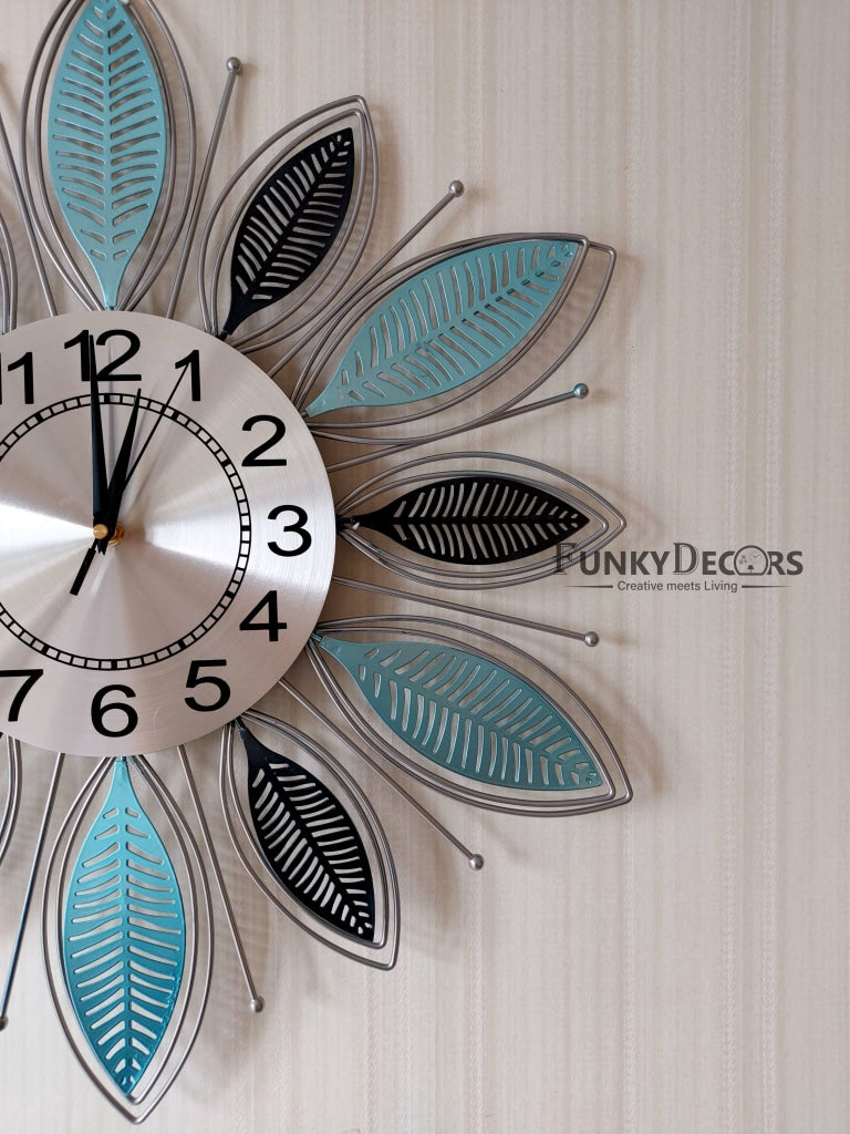 Funkytradition Royal Multicolor 3D Flower Wall Clock For Home Office Decor And Gifts 65 Cm Tall