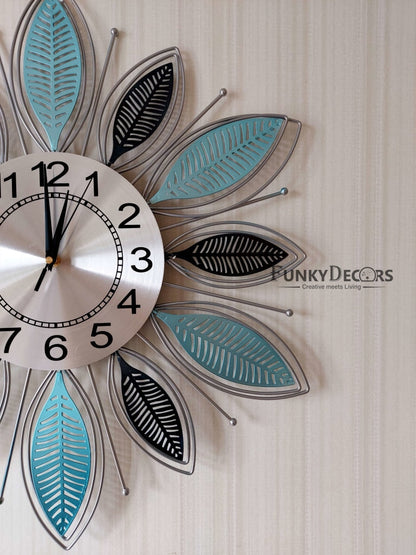 Funkytradition Royal Multicolor 3D Flower Wall Clock For Home Office Decor And Gifts 65 Cm Tall