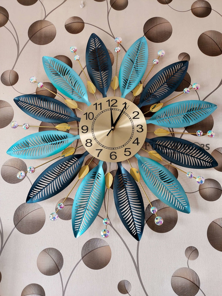 Funkytradition Royal Multicolor 3D Flower Wall Clock For Home Office Decor And Gifts 65 Cm Tall