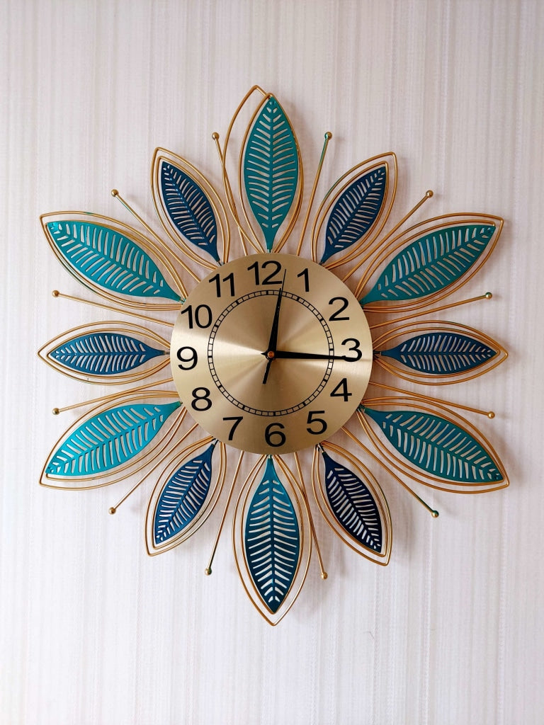 FunkyDecors Royal Multicolor 3D Flower Wall Clock For Home Office Decor And Gifts 65 Cm Tall