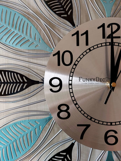 Funkytradition Royal Multicolor 3D Flower Wall Clock For Home Office Decor And Gifts 65 Cm Tall