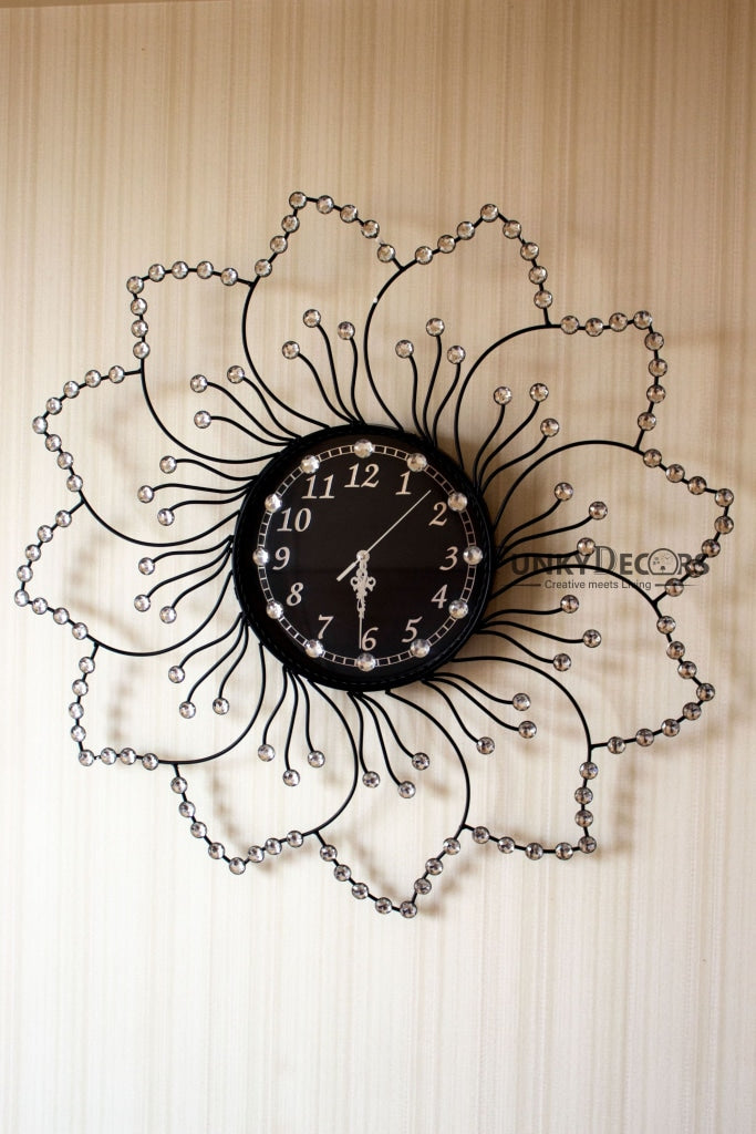 FunkyDecors Royal Multicolor 3D Peacock Wall Clock For Home Office Decor And Gifts 70 Cm Tall