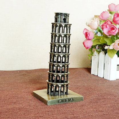 Funkytradition Tour Souvenir Italy The Leaning Tower Of Pisa Collectible Statue Metal Showpiece