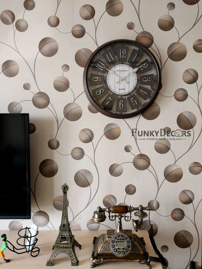Funkytradition Vintage Look Multicolor Round Wall Clock Watch Decor For Home Office And Gifts 40 Cm