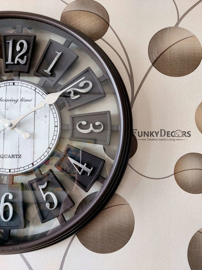 Funkytradition Vintage Look Multicolor Round Wall Clock Watch Decor For Home Office And Gifts 40 Cm