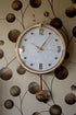 FunkyDecors White Golden Reindeer Pendulum Wall Clock Watch Decor For Home Office And Gifts 65 Cm