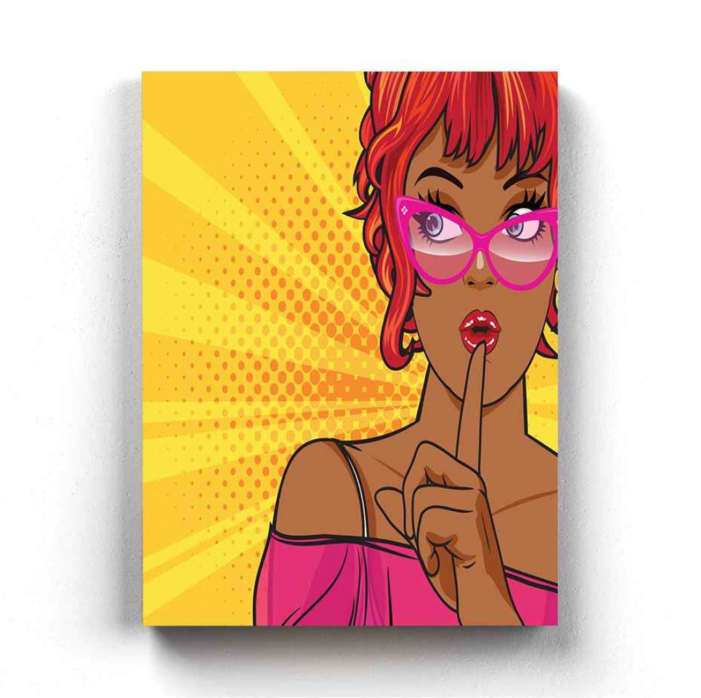 Girl Pop Art Frame For Wall Decor- Funkydecors Xs / Canvas Posters Prints & Visual Artwork