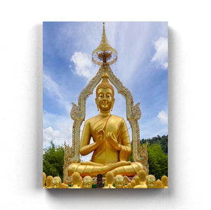 Golden Buddha - Spiritual Art Frame For Wall Decor- Funkydecors Xs / Canvas Posters Prints & Visual