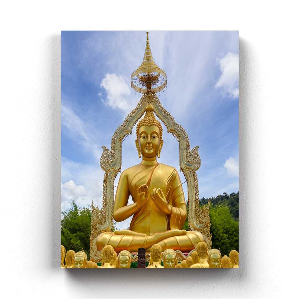 Golden Buddha - Spiritual Art Frame For Wall Decor- Funkydecors Xs / Canvas Posters Prints & Visual