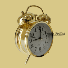 Load image into Gallery viewer, Golden Royal Retro Style Alarm Kids Room Table Clock-Funkydecors Clocks
