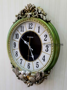 Green Grey Designer Vintage Style Lover Birds Marble Wall Clock For Home Office Decor And Gifts 62