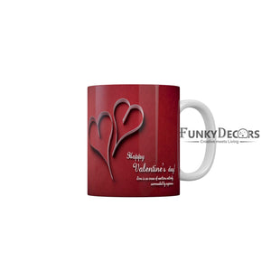 Happy Valentines Day Love and Friendship Quotes Ceramic Coffee Mug 350 ml-FunkyDecors