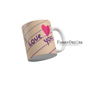 I love you Coffee Ceramic Mug 350 ML-FunkyDecors