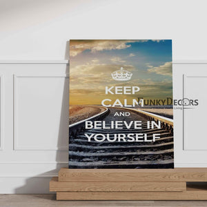 Keep Calm And Believe In Yourself - Motivational Quotes Art Frame For Wall Decor- Funkydecors