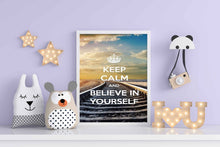 Load image into Gallery viewer, Keep Calm And Believe In Yourself - Motivational Quotes Art Frame For Wall Decor- Funkydecors Xs /
