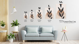 Leaf Prints - Miinimal 3 Panels Art Frame For Wall Decor- Funkydecors Posters & Visual Artwork