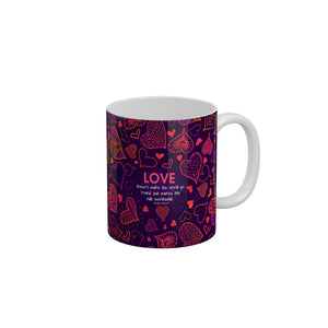 Love does not make the world go round but makes the ride worthwhile Ceramic Coffee Mug 350 ml-FunkyDecors