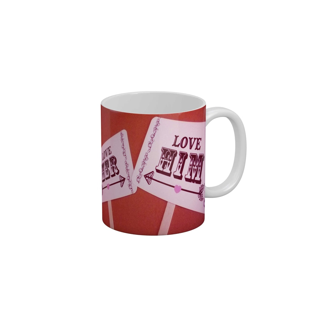 Love Her Love Him Coffee Ceramic Mug 350 ML-FunkyDecors