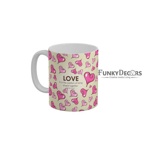 Love it is the comfort of being stupid together My dear valentine Coffee Ceramic Mug 350 ML-FunkyDecors