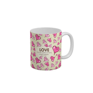 Love it is the comfort of being stupid together My dear valentine Coffee Ceramic Mug 350 ML-FunkyDecors