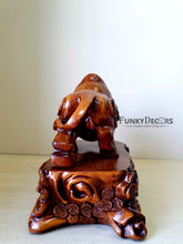 Load image into Gallery viewer, Lucky Feng Shui Bull Sculpture In Brown Decorative Showpiece Animal Figurine- Funkydecors Figurines
