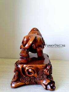 Lucky Feng Shui Bull Sculpture In Brown Decorative Showpiece Animal Figurine- Funkydecors Figurines