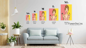 Make Up Queen Pop Art Frame For Wall Decor- Funkydecors Posters Prints & Visual Artwork