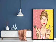 Load image into Gallery viewer, Make Up Queen Pop Art Frame For Wall Decor- Funkydecors Xs / Black Posters Prints &amp; Visual Artwork
