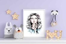 Load image into Gallery viewer, Messy Hair Women Fashion Art Frame For Wall Decor- Funkydecors Xs / Black Posters Prints &amp; Visual
