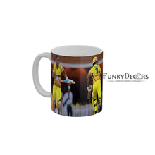 Load image into Gallery viewer, MS Dhoni and Suresh Raina CSK Coffee Ceramic Mug 350 ML-FunkyDecors
