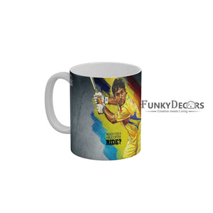 MS Dhoni Ready for a Helicopter ride CSK Coffee Ceramic Mug 350 ML-FunkyDecors