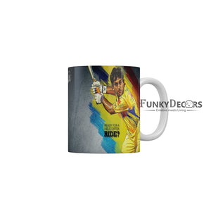 MS Dhoni Ready for a Helicopter ride CSK Coffee Ceramic Mug 350 ML-FunkyDecors