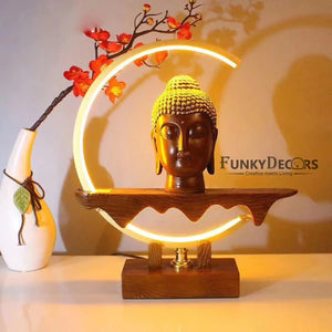 Peaceful Buddha Face Table Lamp For Anniversary Birthday Gift Christmas Home And Office Decor Lamps