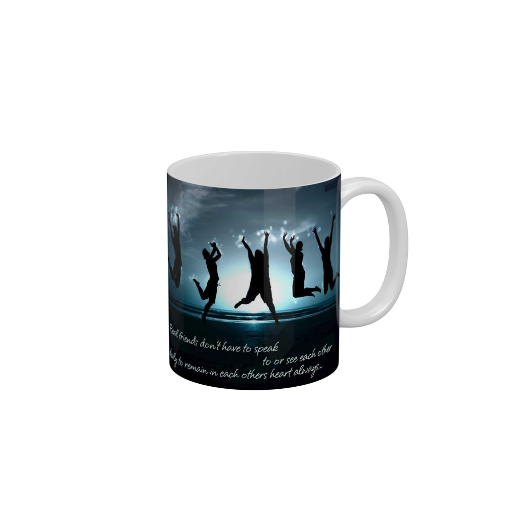 Real friends dont have to speak to or see each other Coffee Ceramic Mug 350 ML-FunkyDecors