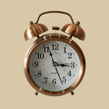 Load image into Gallery viewer, Red Bronze Royal Retro Style Alarm Kids Room Table Clock-Funkydecors Small Clocks

